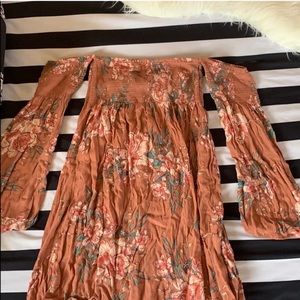 Pink floral billabong dress